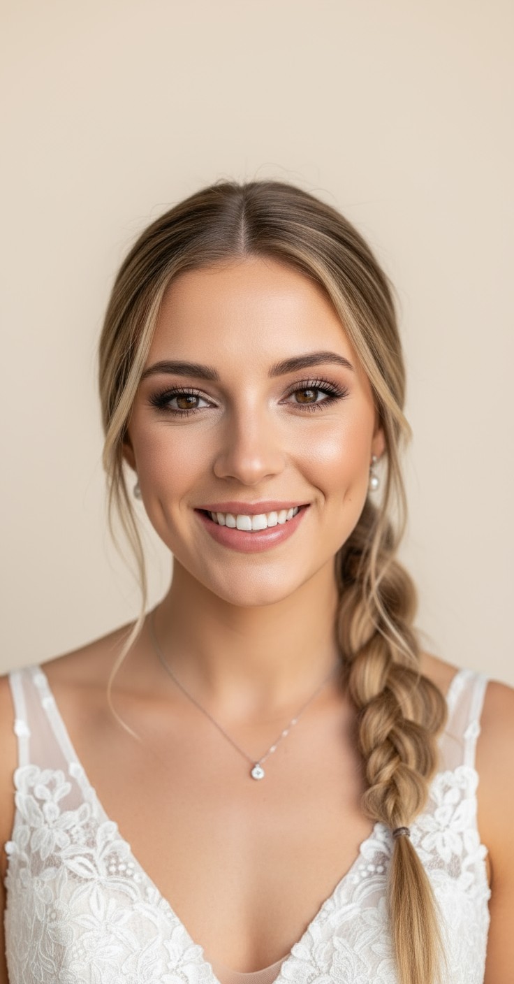 After Bridal French Braid